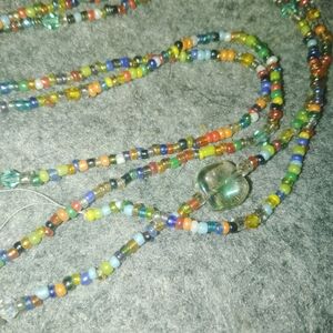 Vibrant Red and Pink Beaded Necklace for a Bohemian Flair